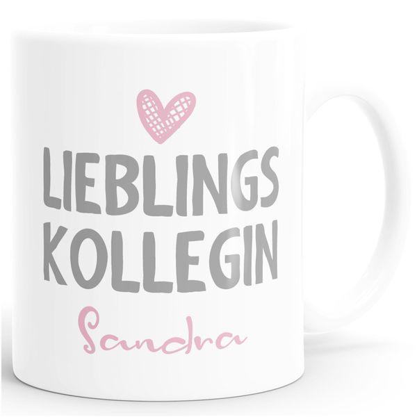 SpecialMe® Coffee Mug, “Lieblings-” (German), Customisable