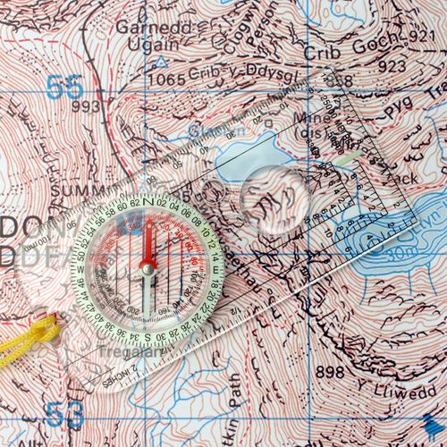 CampTeck U6867 Waterproof Orienteering Compass – Acrylic Navigation Compass with Neck Lanyard + Magnifying Glass – Expedition Map Reading, Camping, Mountaineering, Hiking, Army & Outdoor Activities