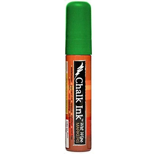 Chalk Ink Bold Wet Wipe Marker, 15 mm, Astroturf Green