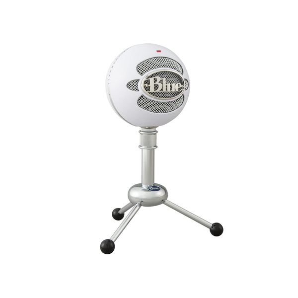 Logicool G Blue Snowball BM250W USB Gaming Microphone, Condenser Microphone, Unidirectional, Commentary Streaming, Streaming, Streaming, Microphone, Compact, Gaming, PC, Mac, PS5, PS4, White, White