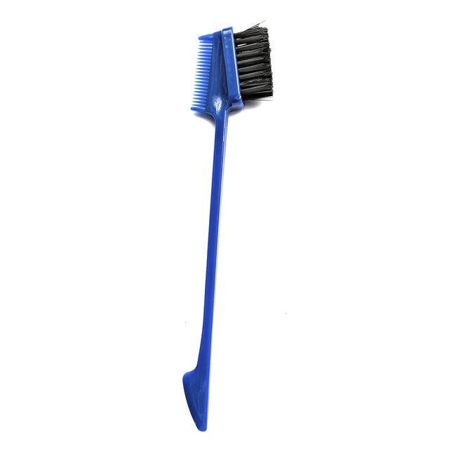 Edging Comb Double Sided Hair Brush Tool Grooming for Hairstyling Eyelash Eyebrow Edge Control (Blue)