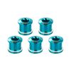 Chooee Double Chainring Bolts,M8 Steel Chain Ring Bolts Set Blue