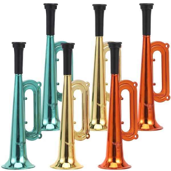 jojofuny Saxophone Toy, 6 Pieces, Trumpet Maker, Horn, Multicoloured, Assorted Brass Instrument, Jubiating Props, Party Favour, Trumpet Saxophone