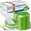 W&Y 100 Pack Commode Liners with Super Absorbent Pads, Universal Fit All