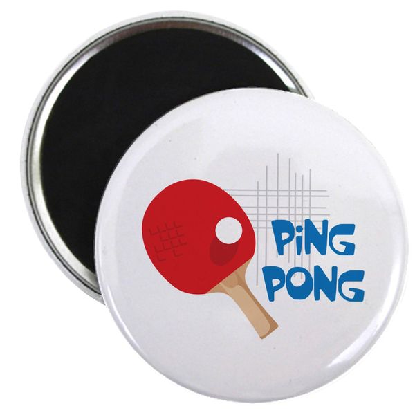 CafePress Ping Pong Magnets 2.25" Round Button Magnet (10 Pack)