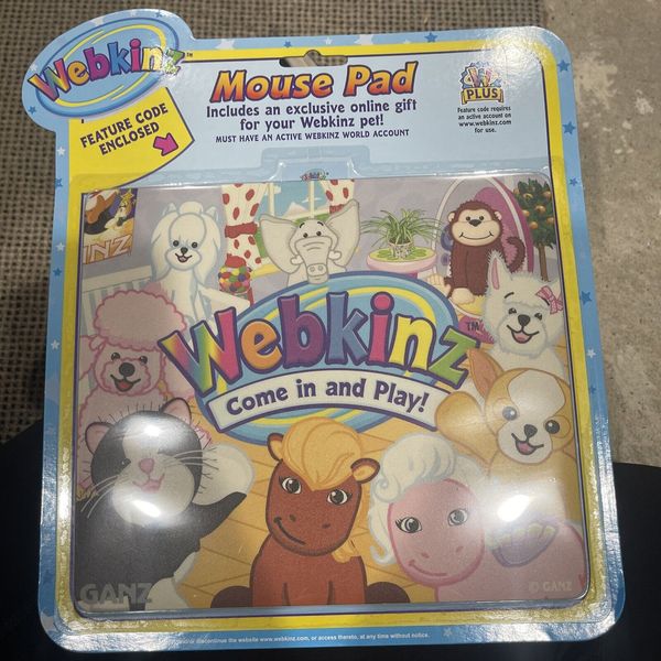 New Factory Sealed “Webkinz Come in and Play! “Mouse Pad Feature Code Enclosed