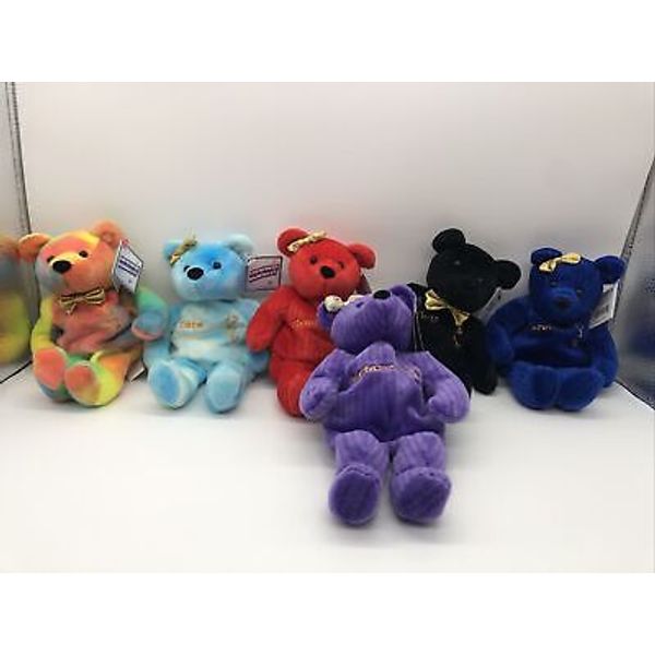 6–Salvino Bammers FIGURE SKATING BEARS Ice Skating Bean Bag Stuffed Plush Bears