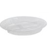 SugarShack | 3-Compartment Round Clear | 27cm | Plastic | Reusable | Disposable | Pack of 25