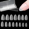 FINGOOO Nail Tips, Ultra Thin, 300 Pieces, Short, Clear, Medium, False Nails, Natural Fit, Adherence (Point S)