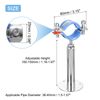 sourcing map 2pcs Pipe Support, Stainless Steel Wall Mount Ceiling Mount Pipe Support Bracket, Adjustable Height 100-150mm for OD Pipe 38-40mm