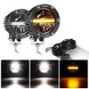 AUXBEAM 4" Round LED Work Light Bar Driving Spotlights Combo Pods & Black Covers