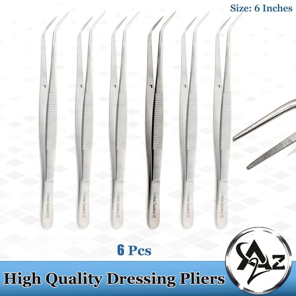 6 College/ Cotton Dressing Pliers 6" Dental Instruments