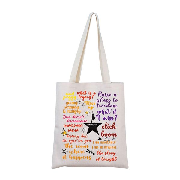 Hamilton Tragetasche Hamilton Broadway Musical Tote Hamilton Musical Merch Hamilton Musical Zitat, Ha-mil-ton Tragetasche