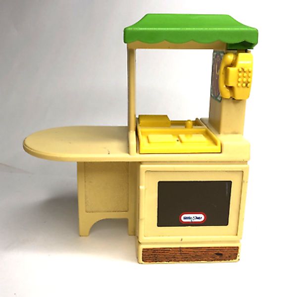 Little Tikes Kitchen Island Stove Sink Phone Dollhouse Furniture Vintage