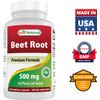 Best Naturals Beet Root Powder 500 Mg Capsules, 180 Count