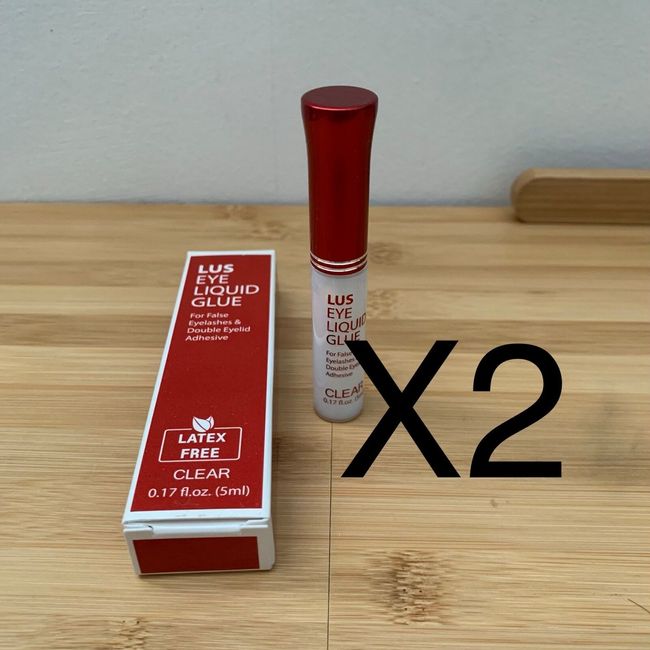 LUS Clear Eye Liquid Glue for Eyelashes and Double Eyelid lot of 2