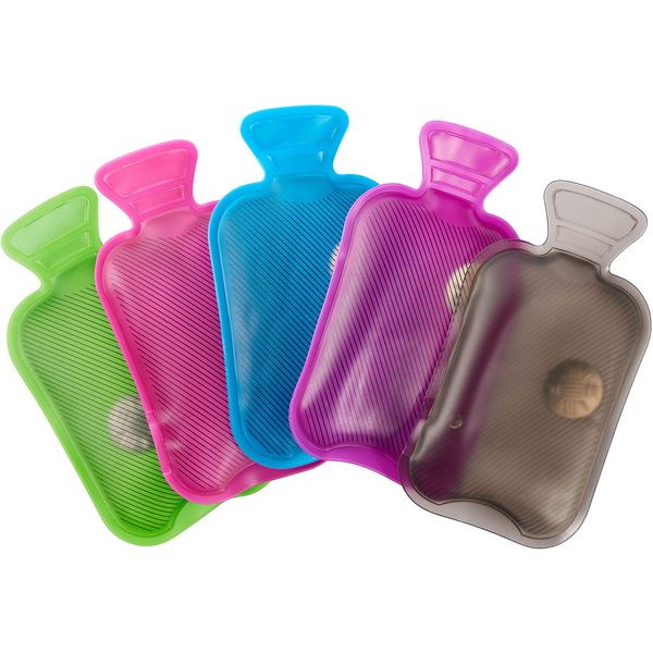 Bramble - 5 Mini Snap & Twist Hot Water Bottles, Reusable Hand Click Gel Warmers - Instant Hand Warmers for Cold Days