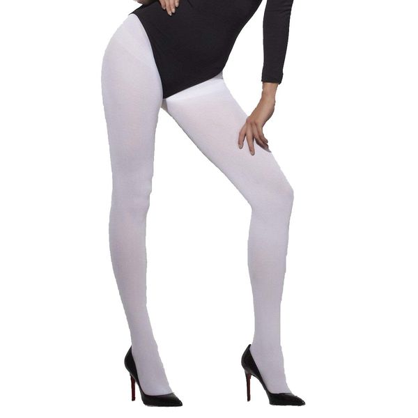 Smiffys Fever White Opaque Tights