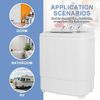 Mini Wash Machine Compact Twin Tub 13lbs Top Load Washer Spin Cycle Dryer
