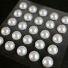 131 Rhinestone Stickers (Deco Stickers), Pearl Type, 0.4 inch (10 mm), White, 2 Sheets, Glitter Plump Round