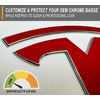 Custom Cut Graphics Vinyl Logo Wrap for Tesla Model Y, Standard Wrap, 2 pc-Set (Gloss Red)