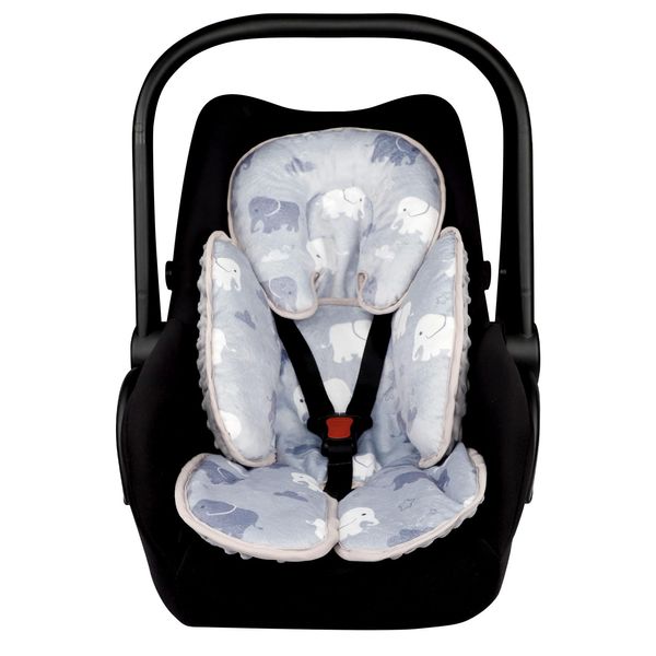 TANOFAR Infant Car Seat Head Support, Soft Baby Carseat Head & Body Support, Elephant Baby Car Seat Insert Cushion for Newborn Boys