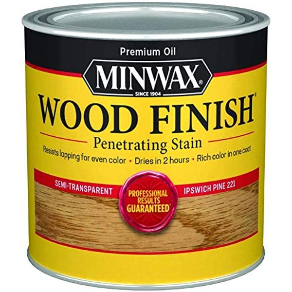 Minwax 22210 1/2 Pint Ipswich Pine Wood Finish Interior Wood Stain