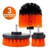 Drill Brush Set Power Scrubber Drill Attachments For Carpet Tile Grout Orange