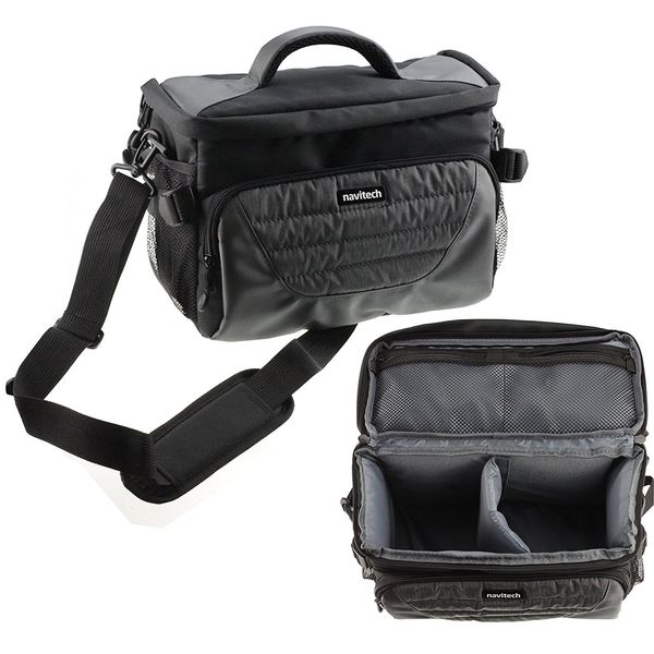 Navitech Grey DSLR & Lense Camera Bag Case Compatible With The Olympus E-510