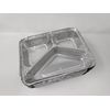8 x 3 Compartment Aluminium Foil Rectangular Roasting Oven Baking Dish Tray BBQ 22x17x4cm 990cc