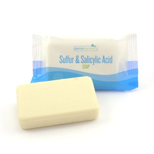 Dermaharmony Sulfur and Salicylic Acid Bar Soap 3.7 oz – Crafted for Those with Skin Conditions (10 Bars)