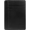 TRIXES Card Holder Wallet Black Vegan Leather - RFID Blocking