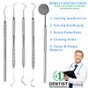 Dental Tools Set - Professional Stainless Steel Krisp Beauty 5 Pc Dental Pick Tartar Remover Plaque Scraper Probe Scaler Mouth Mirror Oral Hygiene Care Dentist Teeth Cleaning Kit for Adults