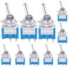 Taiss/10pcs mts-101 ON/OFF Mini Miniature Toggle Switch Car Dash Dashboard SPST 2Pin