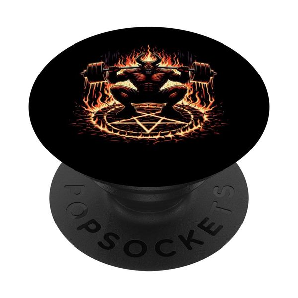 Devil Demon Halloween Gym Workout Krafttraining PopSockets Klebender PopGrip