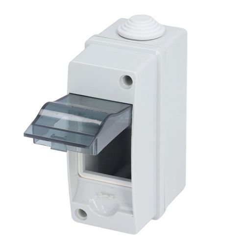 Yunseity Circuit Breaker Distribution Box, ABS + PC Plastic Transparent Cover IP65 Waterproof, 2 Way, 4.9 x 2.2 x 3.5in