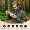 Flintronic Navigation Compass, Hiking Compass with Luminous Function, Waterproof Pocket Compass for Expedition Map Reading, Orienteering, Navigation, and Survival