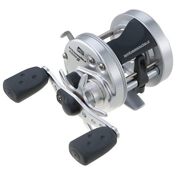 Abu Garcia Ambassadeur S Round Baitcast Reel (5.1:1), Silver