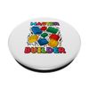 9 Year Old Blocks Building Master Builder 9th Birthday Boy PopSockets Adhesive PopGrip