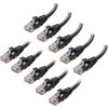 Cloud Care 10-Pack Snagless Cat 6 Ethernet Cable 10 ft (Cat6 Cable, Cat 6 Cable, Internet Cable, Network Cable) in Black
