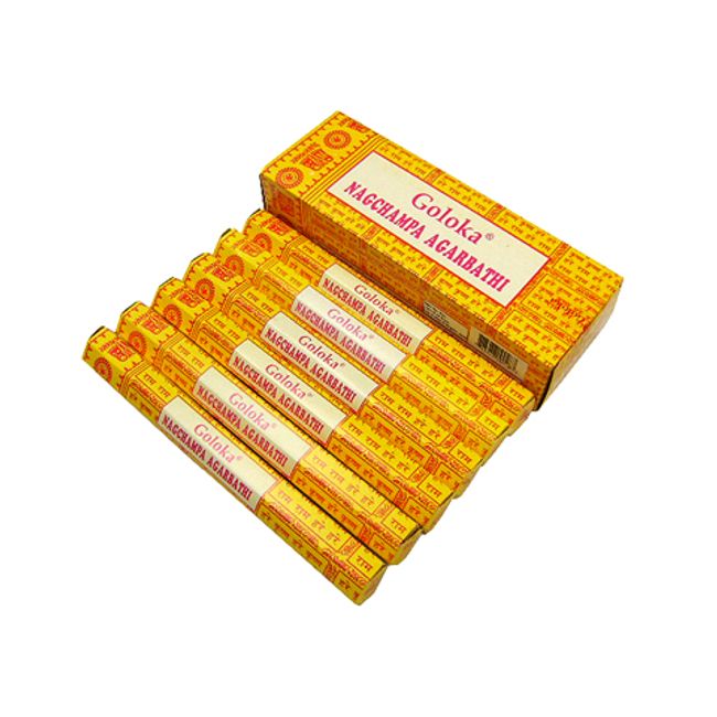 Incense GOLOKA Nag Champa Incense HEXA Stick /GOLOKA NAG CHAMPA/Incense/Indian Incense/Asian miscellaneous goods