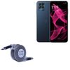 BoxWave Cable Compatible with T-Mobile REVVL 6X Pro 5G - miniSync - USB-A to USB Type-C, Retractable Cable 5 Pre-Set Lengths Avoid Tangles