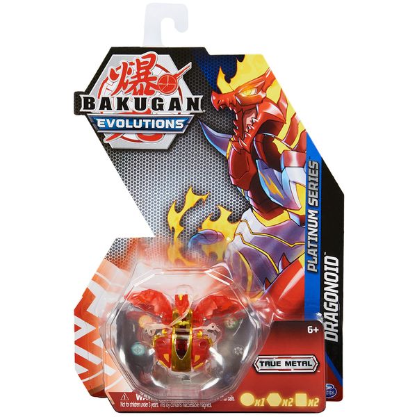 Bakugan Evolutions, Dragonoid (Red), Platinum Series True Metal Bakugan ...