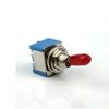 10Pcs DPDT Mini Toggle Switch ON-ON (250V/3A, 125V/6A) - 6 Pin Terminals, Red Cap ﻿