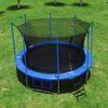 15Ft 8 Pole Trampoline Round Enclosure Net Fence Mesh Netting Replacement