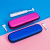 Triple Bristle™ Toothbrush Travel Case | Portable, Breathable & Hard Protection for Traveling, Camping, Office or Purse | Mesh Pocket for Accessories | Two Colors Blue and Pink (Blue)