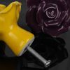 Knobs for Chest of Drawers Closet Cabinet Cupboard Pull Handle Door Knobs Pink Modern Ceramic Rose Flower 8Pcs