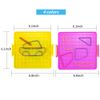 Oopsu 8 Pack Plastic Mathematical Manipulative Material Array Block Geo Board with 80 Latex Bands for Kids(4 Colors)