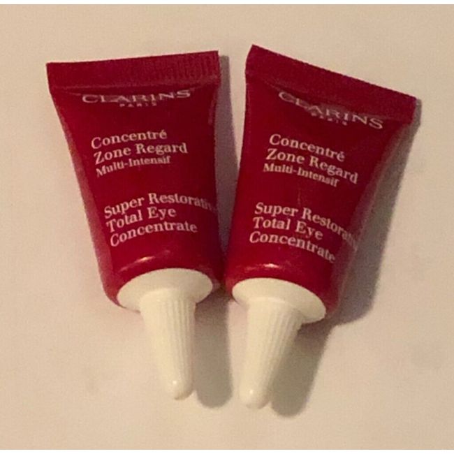 Lot of 2 Clarins Super Restorative Total Eye Concentrate Deluxe Sample 3ml Each