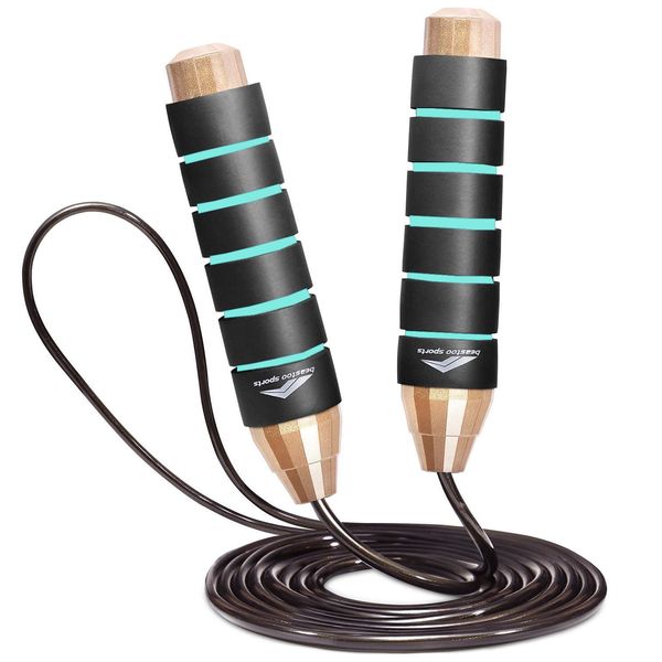 Catsobat Jump Rope, Recommended for Training, Adjustable Length, Exercise, Fitness, JUMP ROPE, 2022 Edition (Lightbluegold)